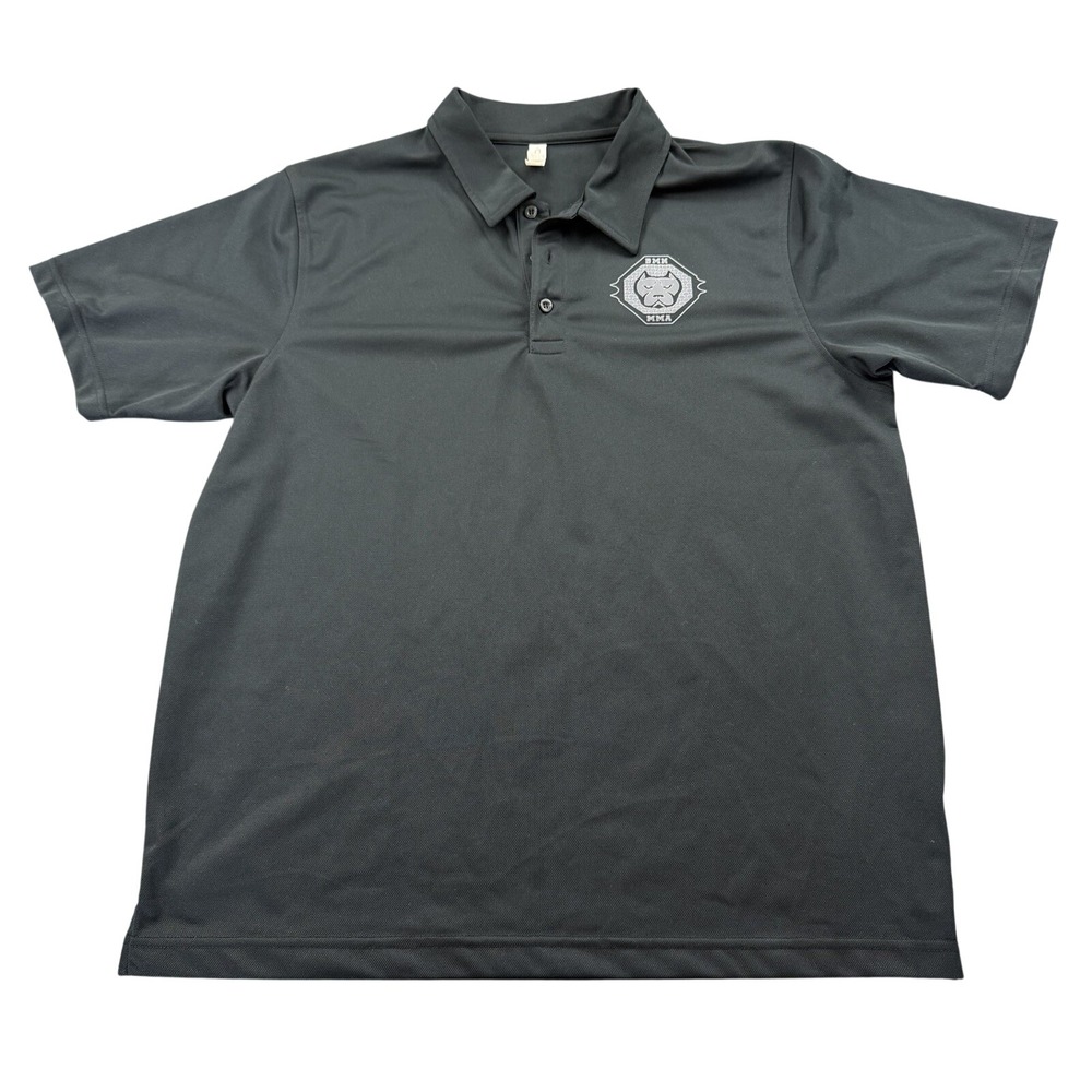 TEAM 365‎ BMN MMA Black Performance Polo Shirt Size L Unisex Athletic